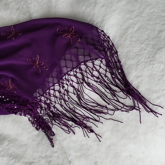 Rima Purple Beaded Sarong NWOT - Picture 3 of 8